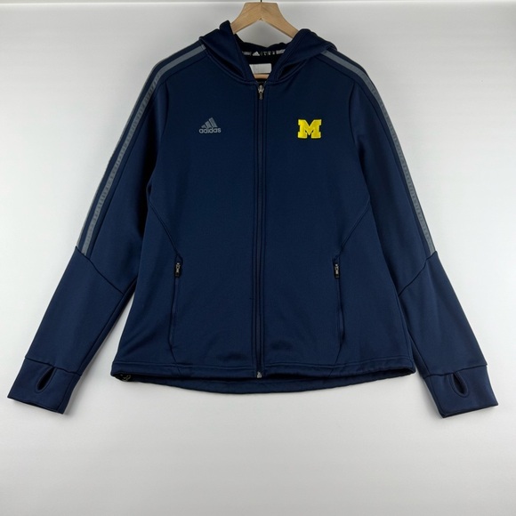 Adidas Climawarm Michigan Wolverines Full-Zip Hoodie – Men’s Large - Picture 1 of 8